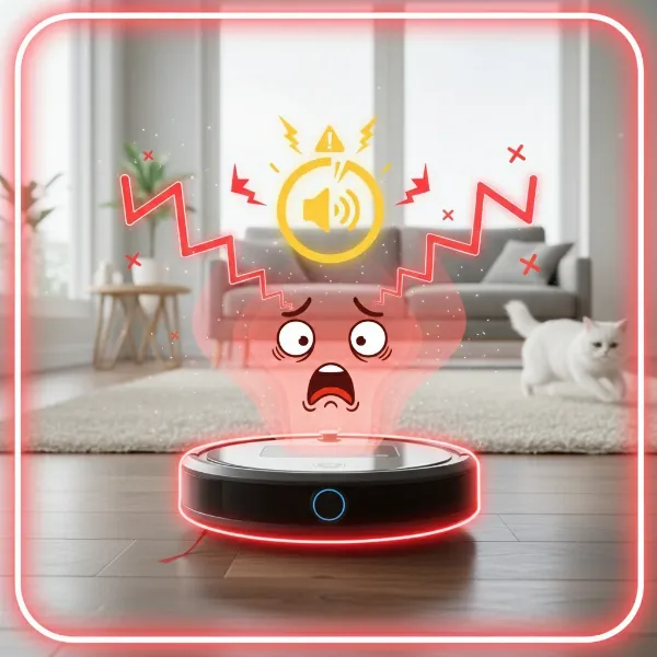 Vacuum cleaner emitting a loud, high-pitched whine indicating a mechanical problem.